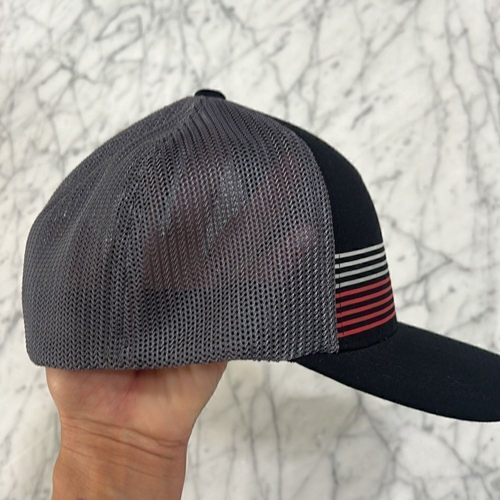 Travis Mathew Stripe Flex Fit Hat - Gray Size: L/… - image 5